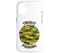 Trout Fishing Porthole Green Case for iPhone 16