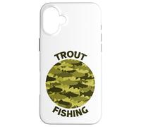 Trout Fishing Porthole Green Case for iPhone 16 Plus