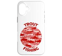 Trout Fishing Porthole Red Case for iPhone 16 Plus
