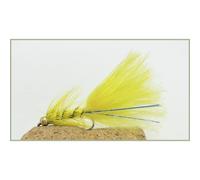 Trout flies, 6 Pack of Goldhead Yellow Blue Flash Damsel - Size 10