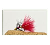 Trout Flies, Mini Lures, 6 Per Pack, Black Red Tail Mini Dancer, Size 12