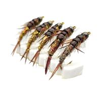 Trout Fly Bait, Multifunctional, Effective and Realistic Fishing Equipment with 5 Pieces, Set with Various Freshwater Fly Lures in the Assortment, for Camping, Hiking, Trekking at the Lake and