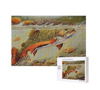 Trout Fly Fishing,300 Pieces Wooden Jigsaw Family Game Jigsaw Puzzles for Adults Teens Home Decor