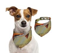 Trout Fly Fishing,Dog Bandanas Cotton Pet Scarf Adjustable Bibs for Pet,S