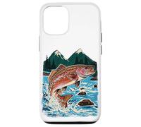 Trout, Fly Fishing, Mountain Stream, Angler, Leaping Fish Case for iPhone 12/12 Pro