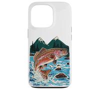 Trout, Fly Fishing, Mountain Stream, Angler, Leaping Fish Case for iPhone 13 Pro