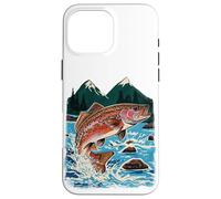 Trout, Fly Fishing, Mountain Stream, Angler, Leaping Fish Case for iPhone 16 Pro Max