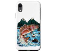Trout, Fly Fishing, Mountain Stream, Angler, Leaping Fish Case for iPhone XR