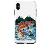 Trout, Fly Fishing, Mountain Stream, Angler, Leaping Fish Case for iPhone XS Max