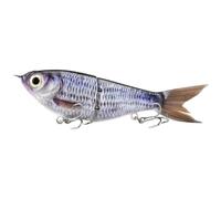 Trout Glide Baits, 4.7 in / 120 mm Realistic Painted 2 Section Jointed Bass Bait with Feather Tail Action, 0.6 oz / 17.5 g Multi Jointed Glide Bait Lure with Treble Hooks for Bass Fishing