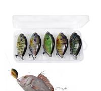 Trout Lures - 5 Pieces Artificial Bait for Portable Fish - Baits for Trout, for Rivers, Lakes and Streams in Shallow Water with Jigging Trolling and