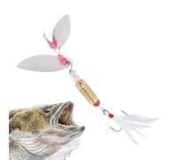 Trout Lures for Lake Fishing, Bass Spinner Baits - Glitter Feat Hook - Swimaits Spinnerbait Pisxing Accessories Supplies for Freshwater Saltwater