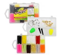 Trout Magnet Original 142-Piece Trout Fishing Gear Kit - 120pc Grub Lures with Neon Bait, 20 Hooks, 2 Floats - High Grade Trout Magnet Kit for Freshwater and Saltwater Fishing