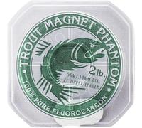 Trout Magnet Phantom 100% Fluorocarbon Fishing Leader Line, 50M (2lb, 3lb, 4lb Test), 2lb, 7X Tippet