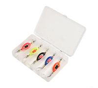 Trout Master 5 Piece For Double Spinner Spoon Lure for River Fishing with Blue Light Refraction Effect and Long Distance Casting Ability (Section A)