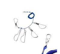 Trout Stringer High-Strength Stainless Steel Quick Lock Clip | Trout Salmon Stringer Rope Ring Link for Lake, River, Boat, Dock, Shore, Bank, Stream, Pond, Pier