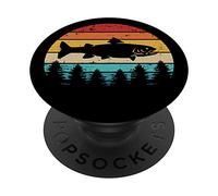 Trout vintage retro PopSockets PopGrip: Swappable Grip for Phones & Tablets