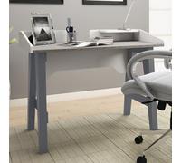 trouton faux marble top laptop desk with wooden legs in grey