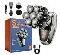 Trovoro Head Shaver 7D Head Shaver for Bald Men with Detachable Heads, LED Display, IPX7 Waterproof, Dry & Wet Use, Type-C Charging, Perfect for Smooth Shaving Anywhere