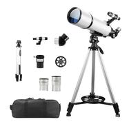 Trovoro Telescope Beginner-Friendly Astronomy Telescope for Adults with Durable Aluminum Alloy Tripod, FMC Anti-Reflective Coating, 150x Magnification, 45° Zenith Mirror, 500mm Focal Length