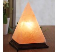 trox pyramid design salt table lamp in orange