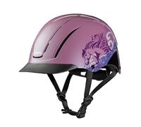 Troxel Spirit Full Coverage Horse Riding Helmet, Low-Profile Adjustable Design, Safety Horseback Riding Gear, Small (6-1/2-6-7/8), Pink Dreamscape
