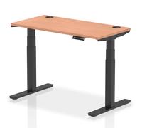 troy 120cm wooden adjustable laptop desk with black legs in beech