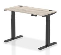 troy 120cm wooden adjustable laptop desk with black legs in grey oak