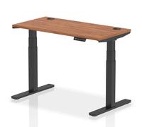 troy 120cm wooden adjustable laptop desk with black legs in walnut