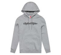 TLD Signature Pullover Hoodie Grey Heather Adult Casual Troy Lee Designs