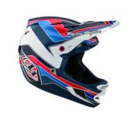 Troy Lee D4 Polyacrylite MTB Full Face Helmet Block Blue/White