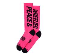 Troy Lee Design Performance Peace & Wheelies Socks - Fuchsia / L/XL