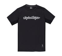 Troy Lee Design Skyline Signature Short Sleeve Ride Tee - Black / Small