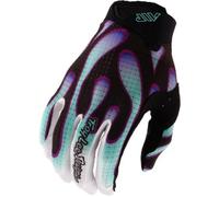 Troy Lee Designs Air Youth Long Finger MTB Cycling Gloves Overspray Black/Real Teal
