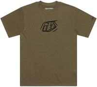 Troy Lee Designs Spring 2025 MX Badge Casual T-Shirt Olive Heather