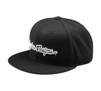 Troy Lee Designs Flat Bill Signature Snapback Cap, black for Men