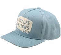 Troy Lee Designs Curved Stamp Snapback Cap, light blue, One size