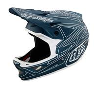 Troy Lee Designs D3 Fiberlite Full Face MTB Helmet SpiderStripe Blue