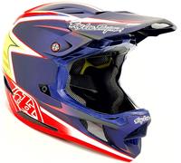 Troy Lee Designs D4 Carbon Lines Downhill Helmet, black-red-yellow, size 2XL for Men