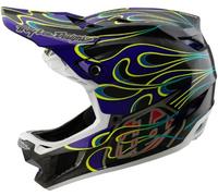Troy Lee Designs D4 Carbon Mips Full Face MTB Mountain Bike Helmet Torched Black/Purple