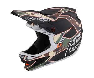 Troy Lee Designs D4 Composite Full Face MIPS MTB Helmet Matrix Camo Army Green