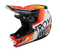 Troy Lee Designs D4 Composite Full Face MIPS MTB Helmet Qualifier White/Orange