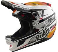 Troy Lee Designs D4 Composite Mips Full Face MTB Cycling Helmet Lined Up White