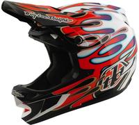 Troy Lee Designs D4 Composite Mips Full Face MTB Cycling Helmet Overspray White/Red