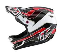 Troy Lee Designs D4 Polyacrylite MIPS Adult Unisex Full Face Mountain Bike Helmet (Block Charcoal/Red, M (57-58cm))
