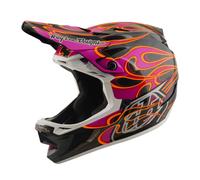 Troy Lee Designs D4 Torched Carbon Full Face Helmet - Magenta / Carbon / Large / 58cm / 59cm