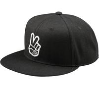 Troy Lee Designs Flat Bill Peace Snapback Cap, black, One size