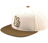 Troy Lee Designs Flat Bill Peace Snapback Cap, white-green for Men