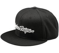 Troy Lee Designs Flat Bill Signature Snapback Cap, black for Men
