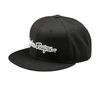 Troy Lee Designs Flat Bill Signature Cap Black One Size Black